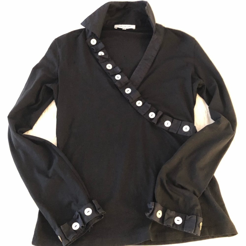 Anne Fontaine Black Button Shirt Size 40 Medium